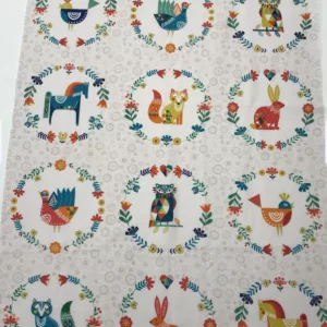Folksy Friends Panel - Cream
