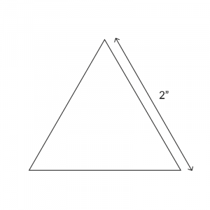 English Paper Pieces - 2” Equilateral Triangle ( 75 Pieces) by Sew & Quilt