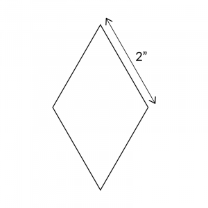 English Paper Pieces - 2” 6-Point Diamond (75 Pieces) by Sew & Quilt