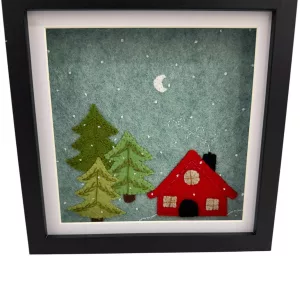 Festive Felt Cottage Picture - Short Course