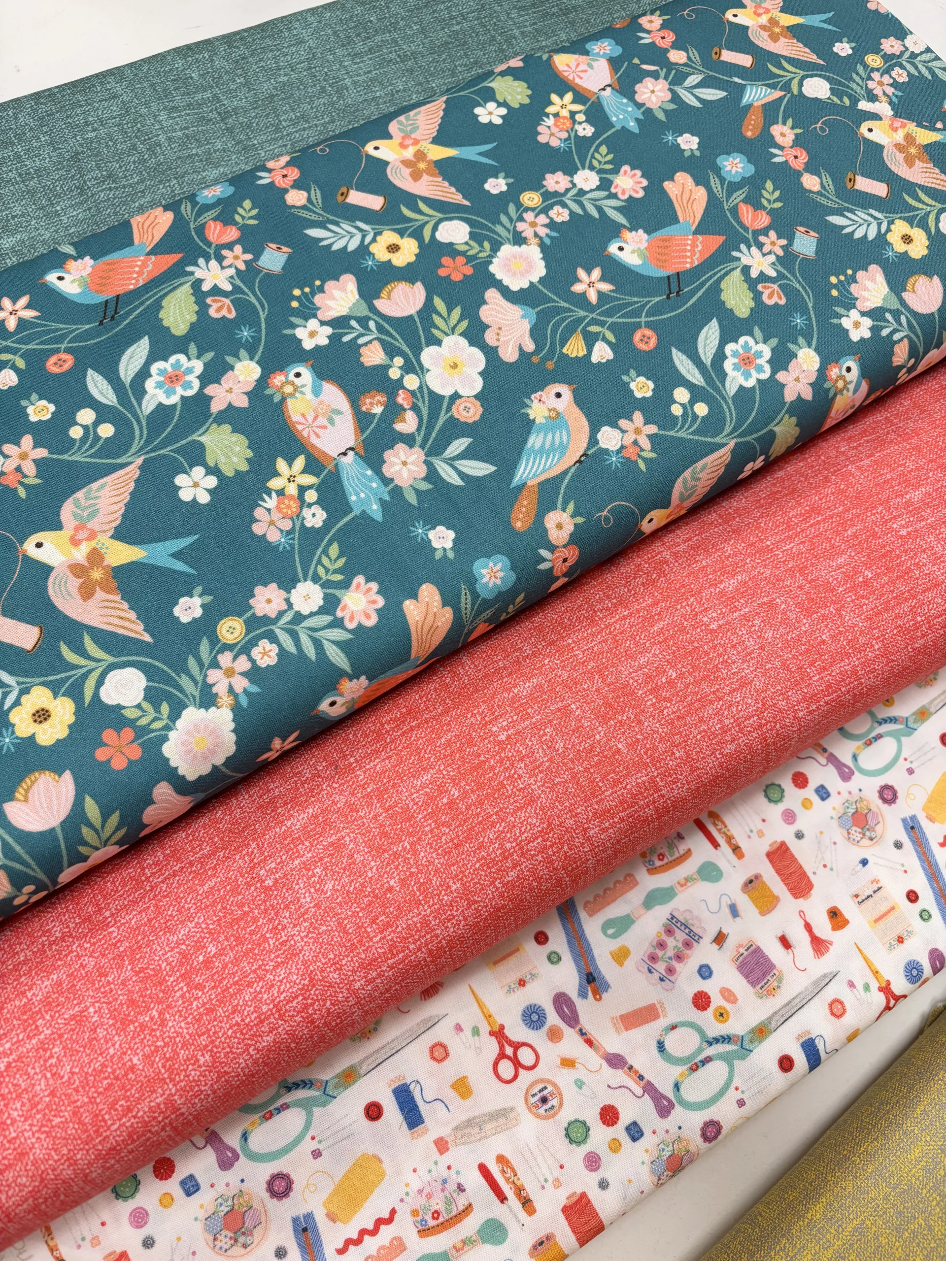 ‘Grunges’ - Teal, Coral, Lime Green, Fuchsia - Image 2