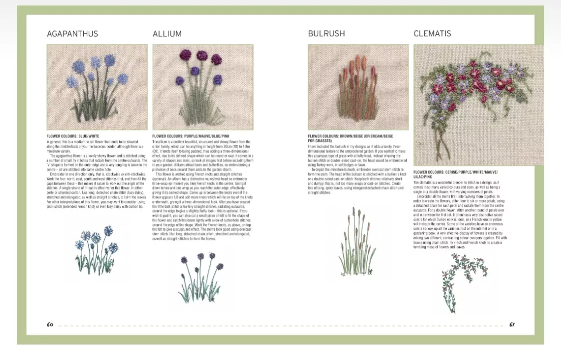 Embroidered Country Gardens Book by Lorna Bateman - Image 2