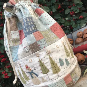 ‘All is Merry & Bright’ Bag/ Gift Sack Pattern by Hatched & Patched