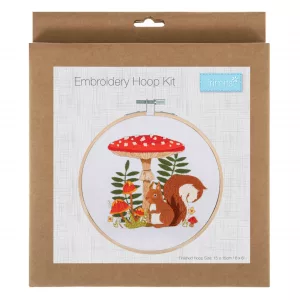 Toadstool & Squirrel Embroidery Hoop Kit