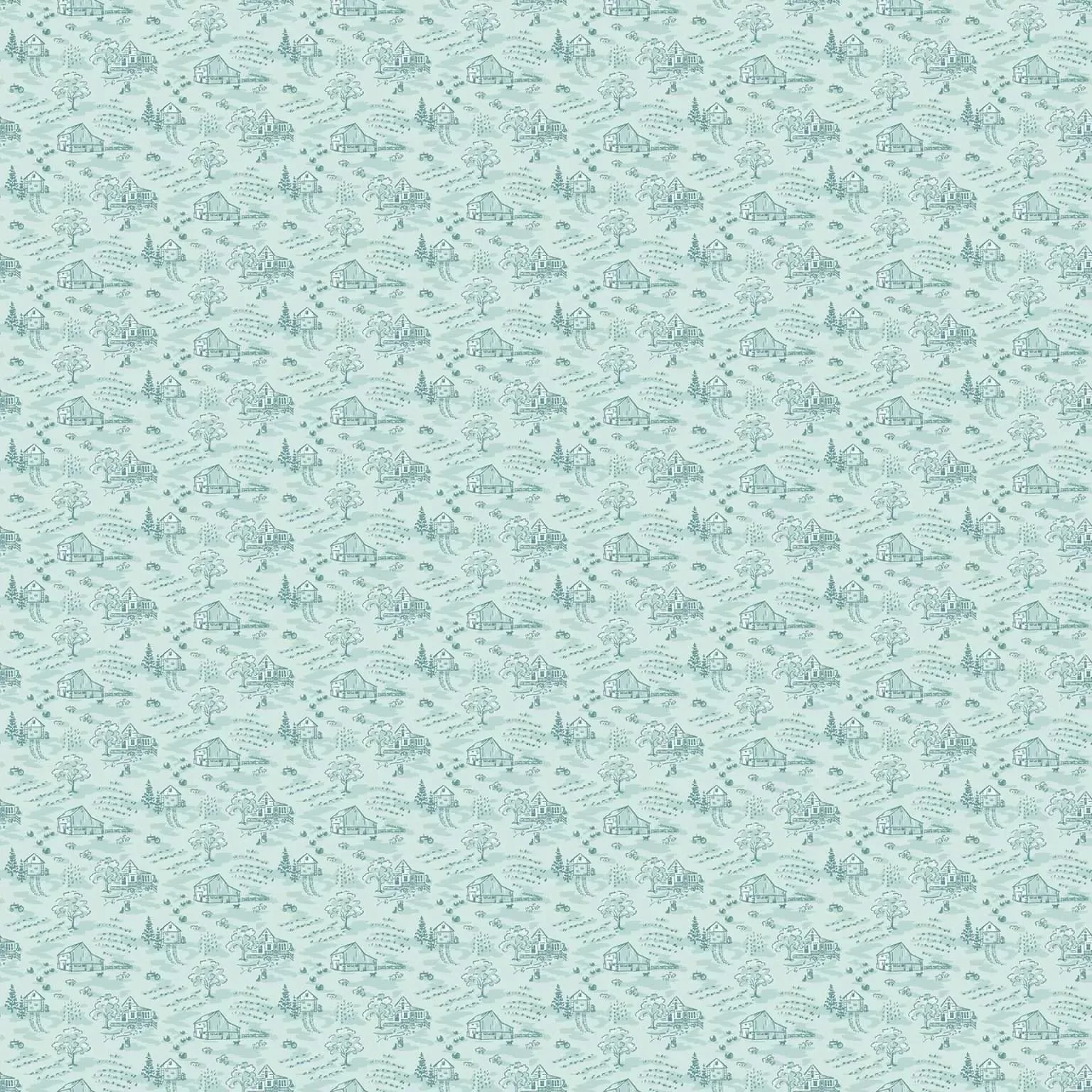 Heartland Little Toile (Teal) by Judy Jarvi