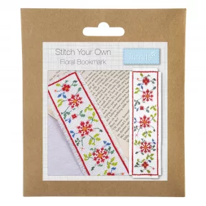 Cross Stitch Floral Bookmark Kit