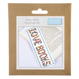 Cross Stitch Floral Books Bookmark Kit