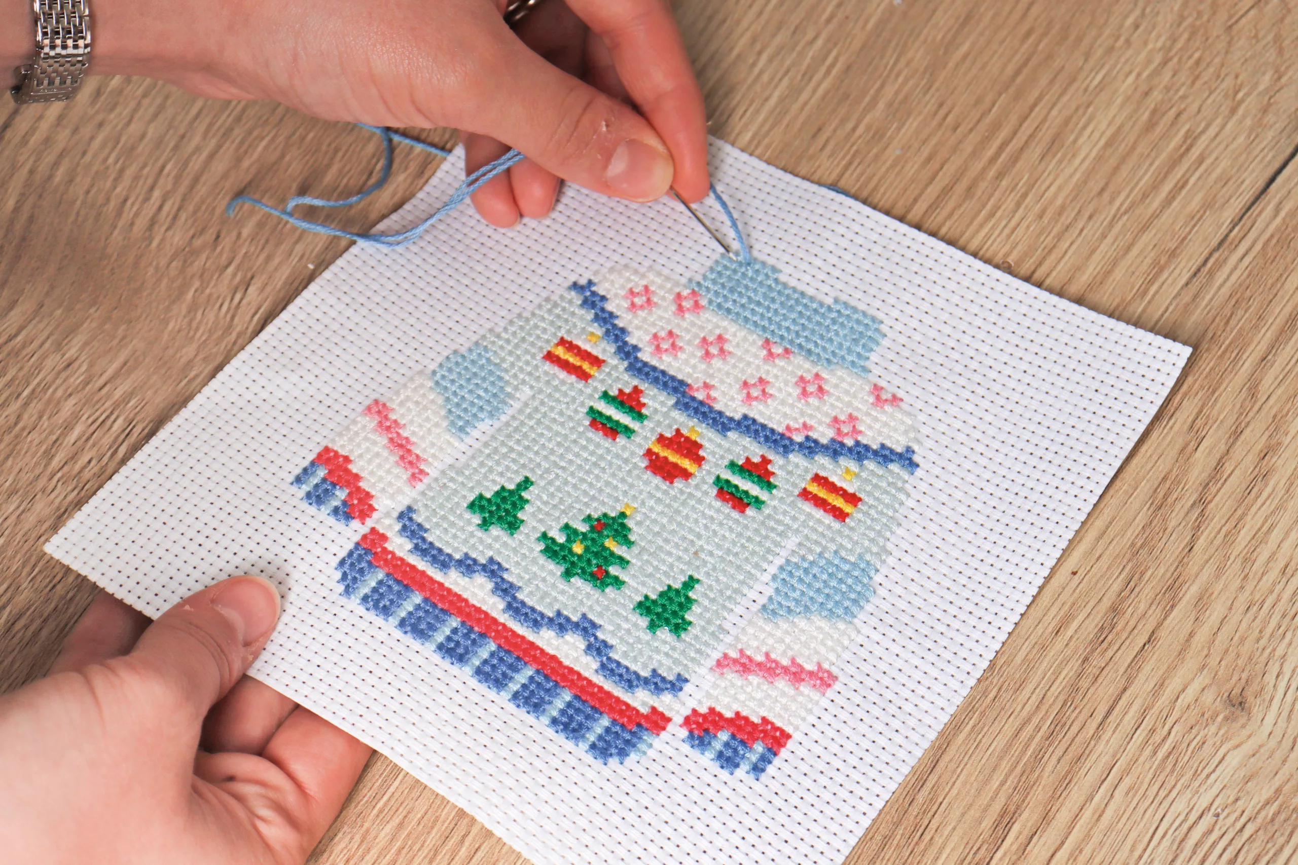 Cross Stitch Christmas Jumper Mini Kit - Image 2