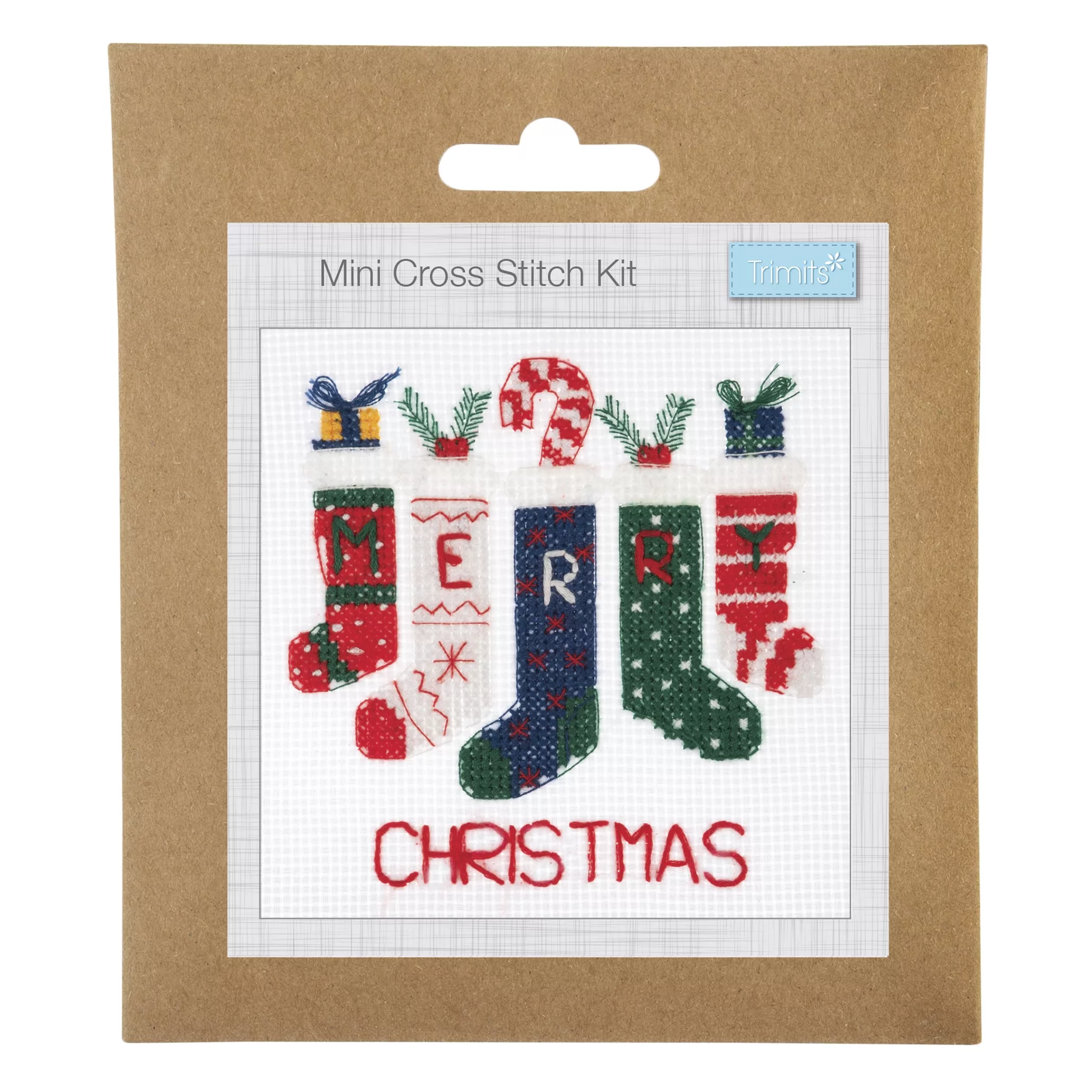 Cross Stitch Christmas Stockings Mini Kit