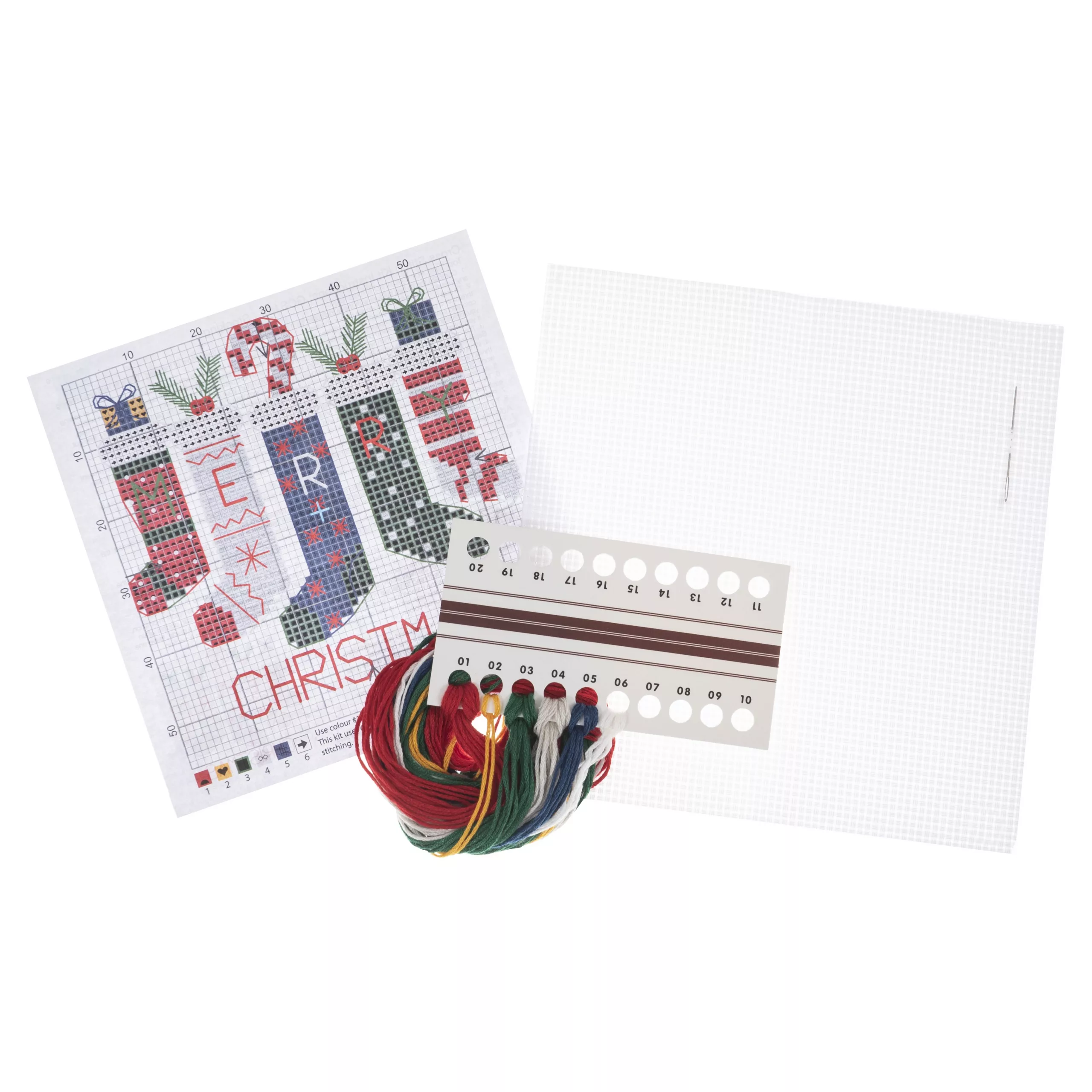 Cross Stitch Christmas Stockings Mini Kit - Image 2