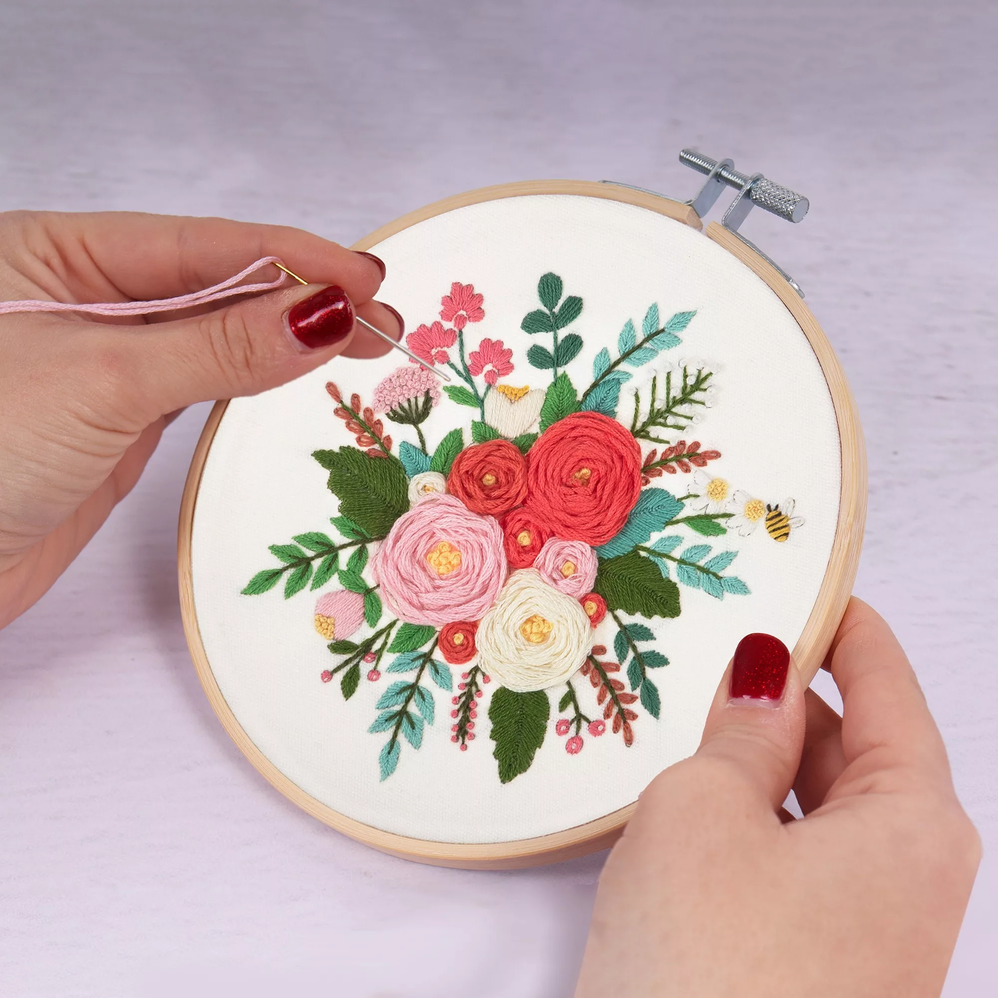 Roses Embroidery Hoop Kit - Image 2