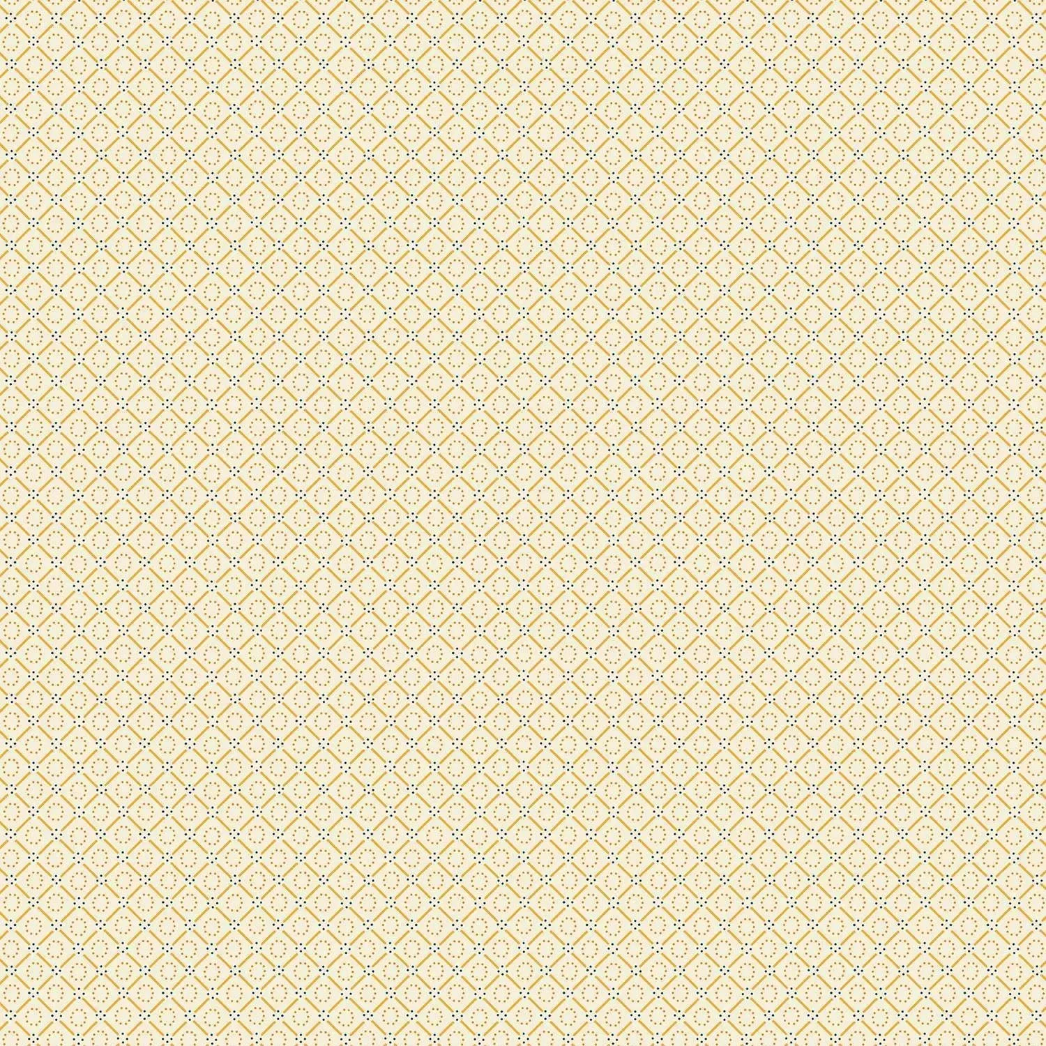 Indigo Cheddar II - Circles in Diamonds Cream