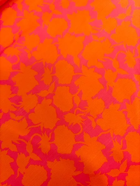 ‘Indian Summer’ - Pink/ Orange Poly Crepe - Image 2