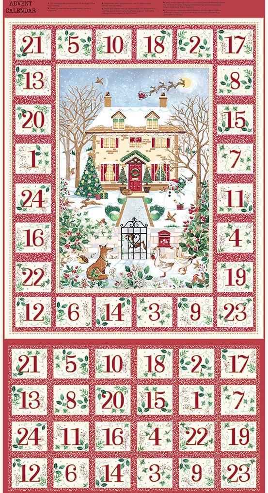 ’Country Christmas’ - Cottage Advent Calendar - Green - Image 3