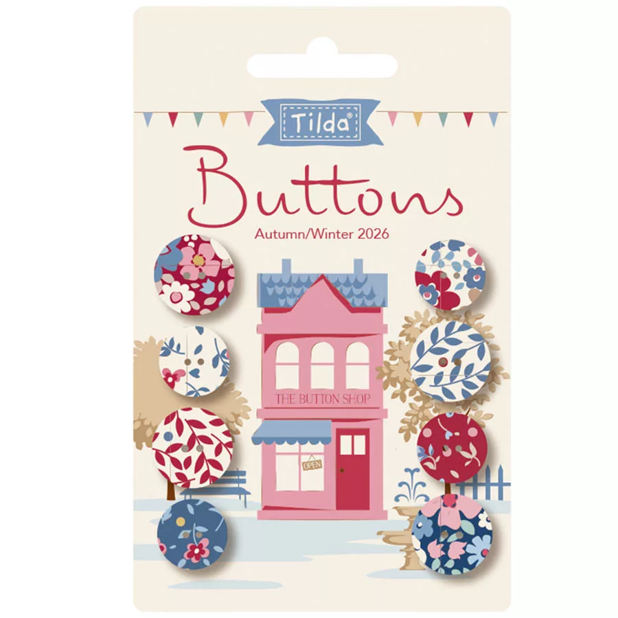 Tilda ‘Village Life - 8 Button Pack Winter *pre-order 1st October*
