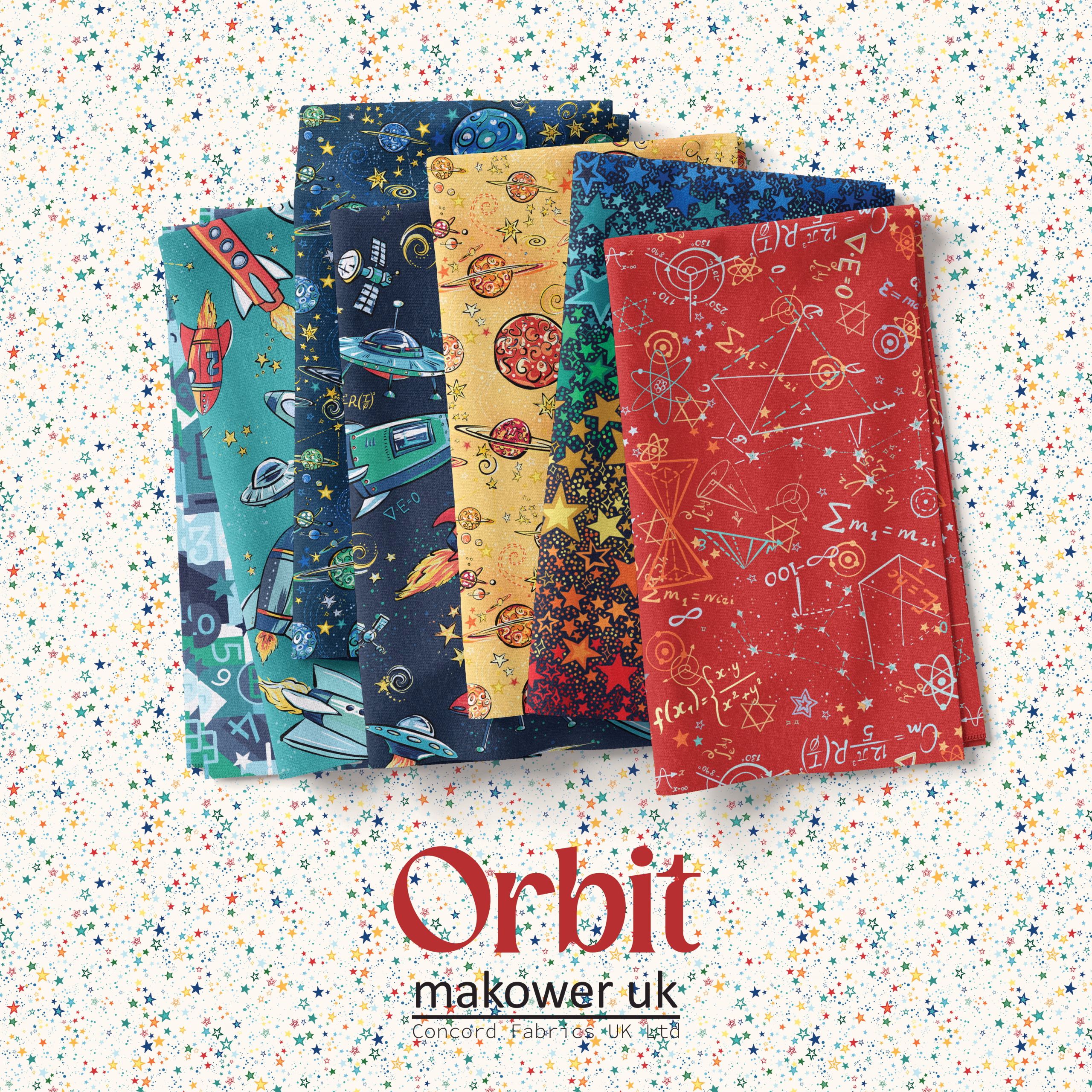 Orbit by Makower - Starlight Blue - Image 3